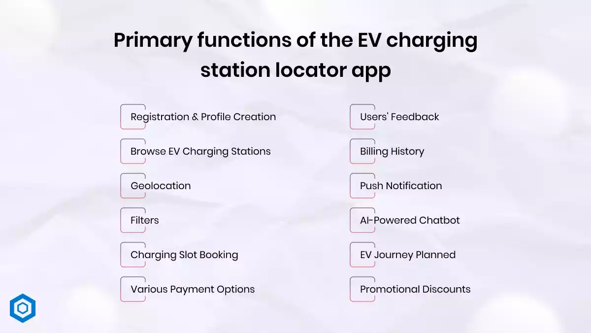 key Features of EV charging station finder app