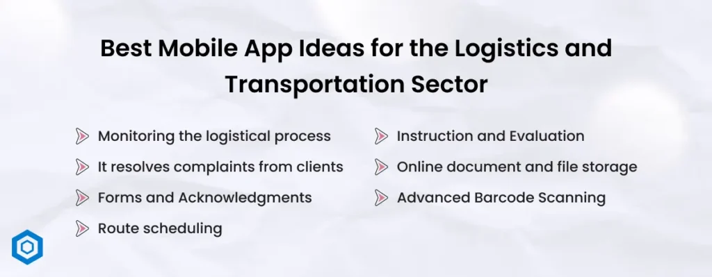Best Mobile App Ideas for the Logistics and Transportation industry