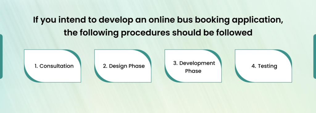 If you intend to develop an online bus booking application, the following procedures should be followed