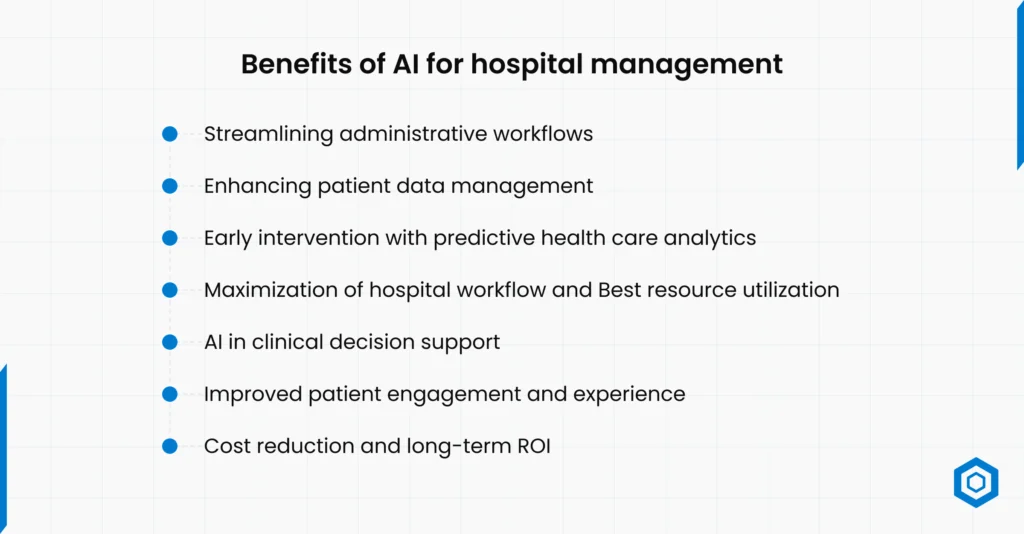 Benefits of AI for Hospital Management