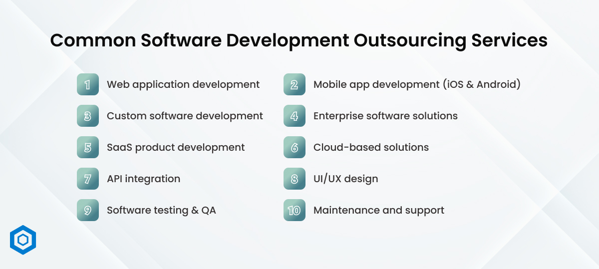 Common Software Development Outsourcing Services